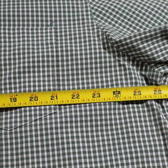 Men's 3x Goodthreads Green Stretch Poplin Slim Long Sleeve Button Down Shirt - Picture 4 of 6